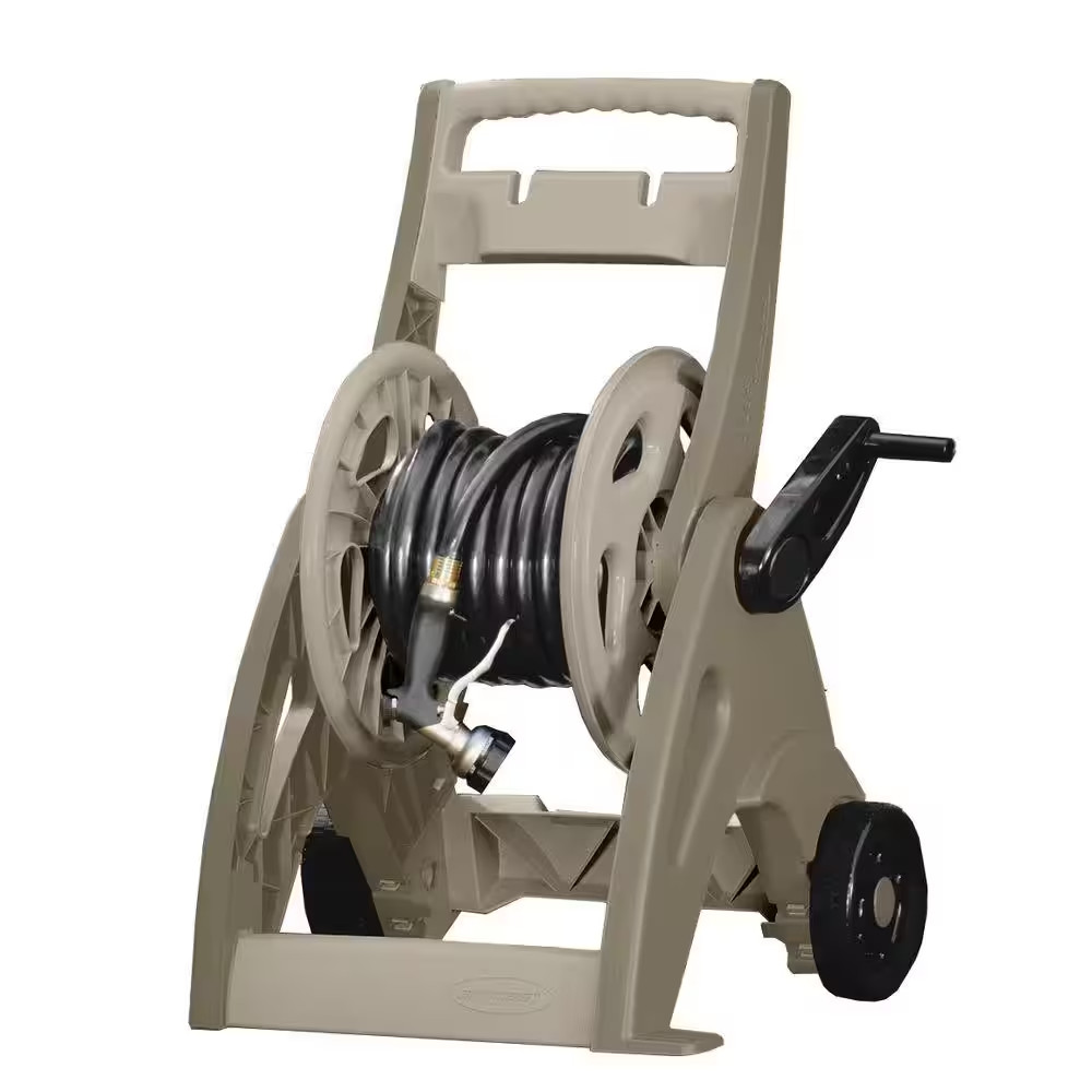 175 ft Hose Mobile Hose Storage Cart Water Hose Pipe Reel Holder Stand Garden