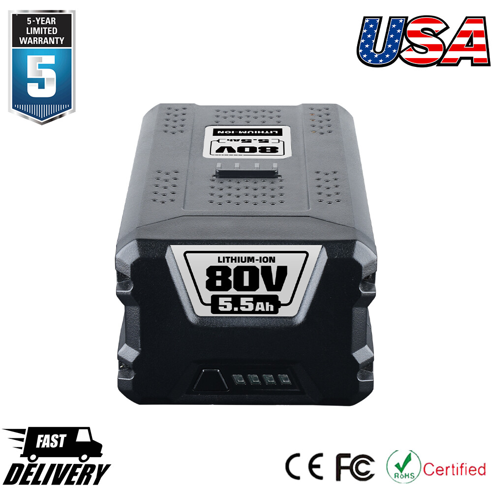 80V Lithium Ion 5.0Ah Rechargeable Li-ion Battery BAB727 GBA80200 FOR Greenworks