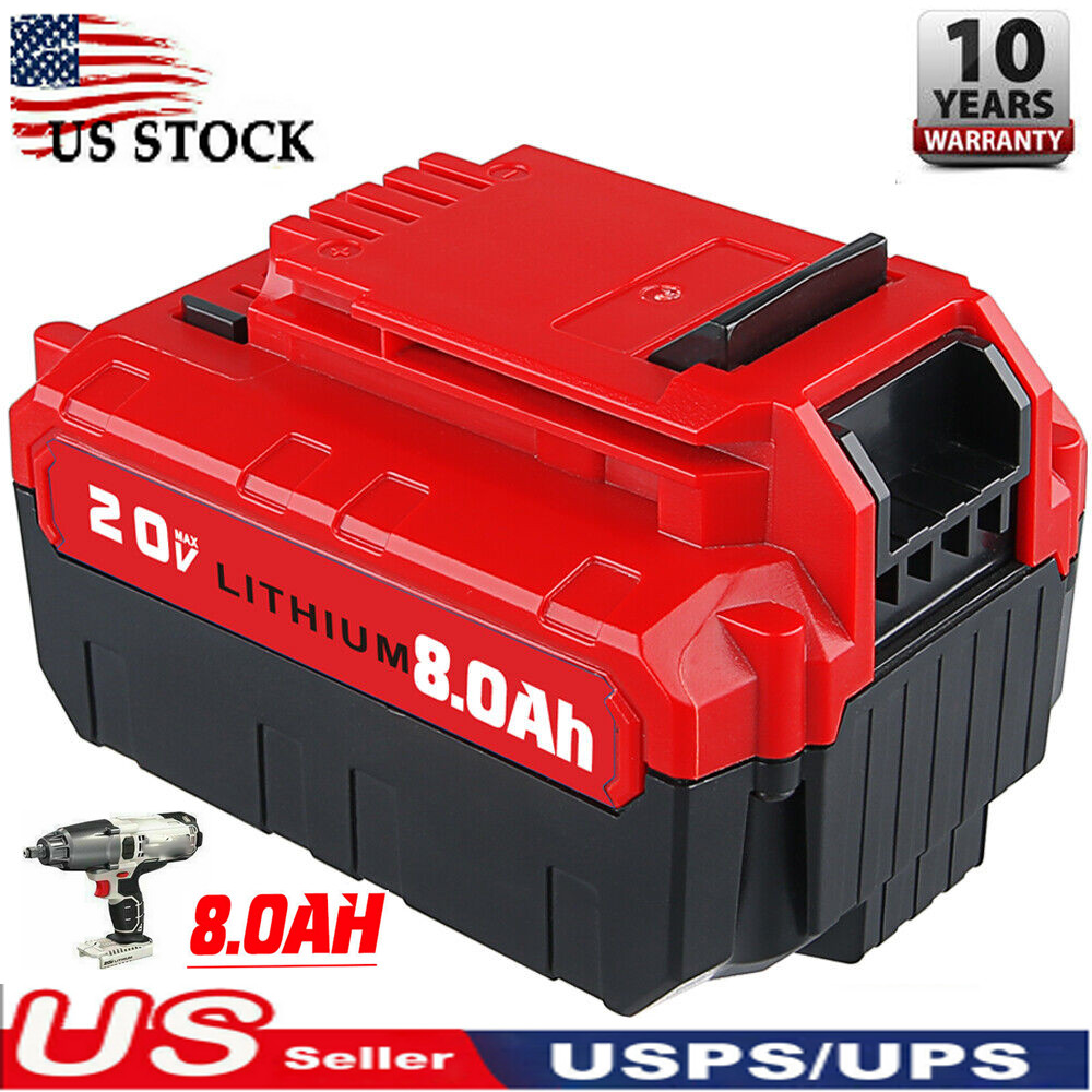 6Pack 8.0Ah Battery for Porter Cable 20V 20 Volt MAX Lithium-ion PCC685L PCC680L