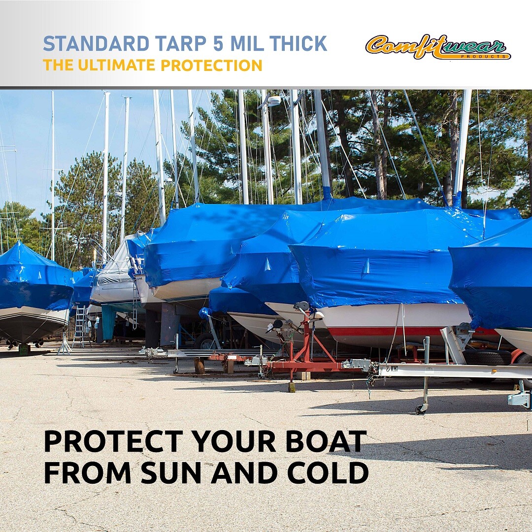 COMFITWEAR Standard Poly Tarp Reinforced Edge Grommet Multi-Purpose Tarp
