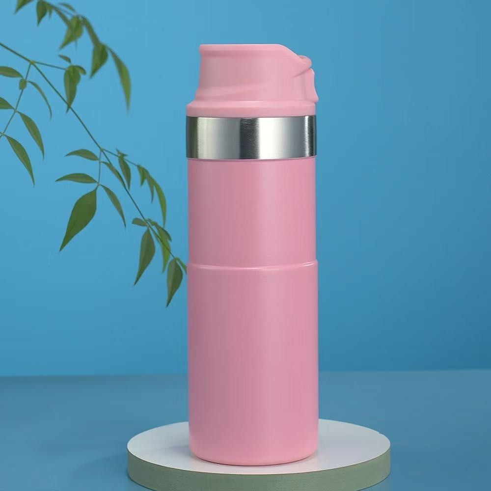 500ml Bpa Free Classic Trigger Action Travel Coffee Mug 16OZ Double Wall Cup In
