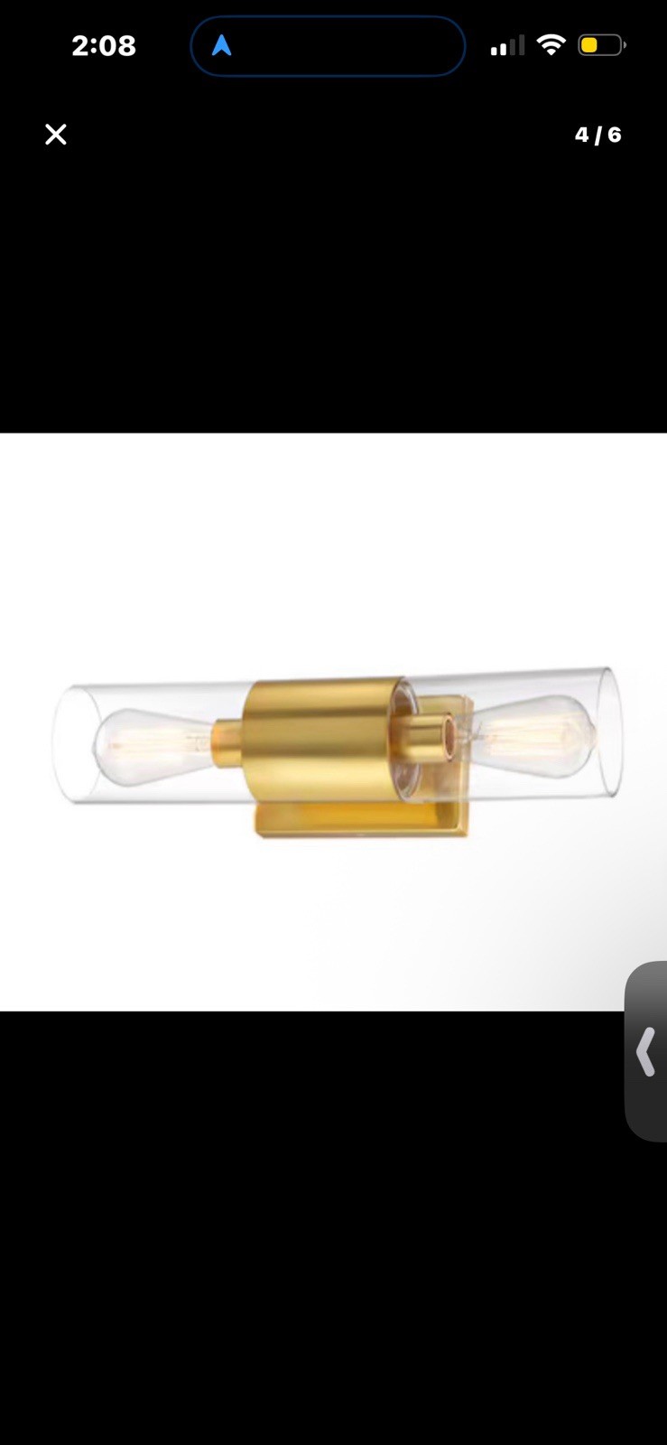 LB1 High Performance.allen + roth Rexburg 4.7-in 2 Light Brushed Gold Transition