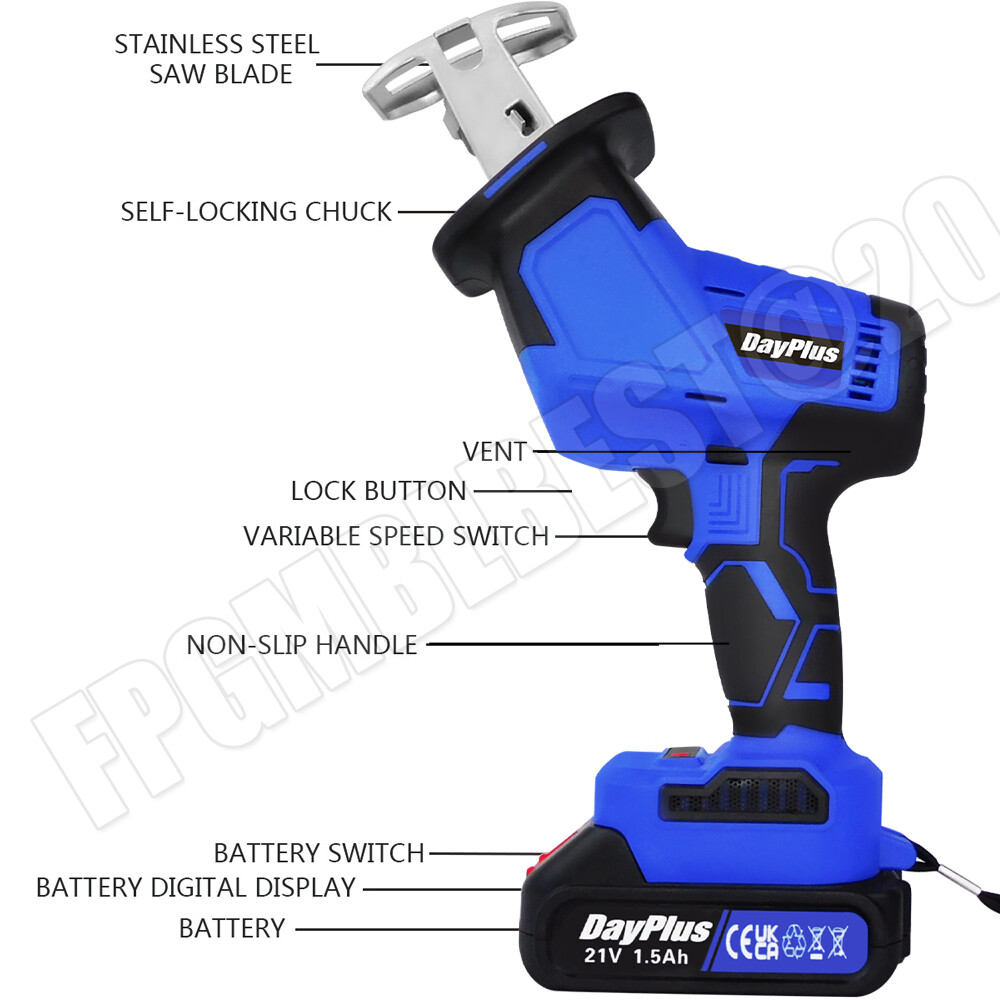 Brushless Reciprocating Saw Electric Saw Variable Speed Metal Wood Cutting Tool