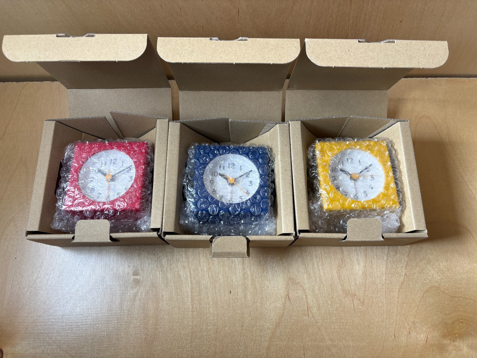 NEW Lemnos Table Clock PA18-02 – Wood / Analog Alarm Clock Farbe Japan