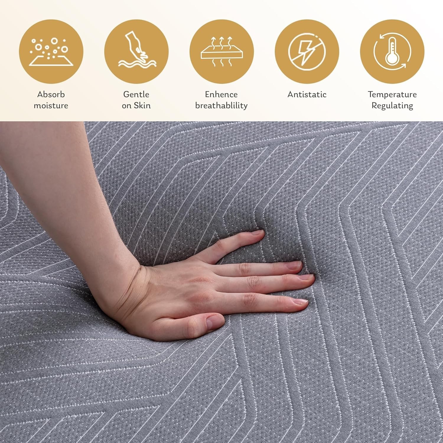 EGOHOME 14″ King Copper Gel Memory Foam Mattress – Pain Relief & CertiPUR-US