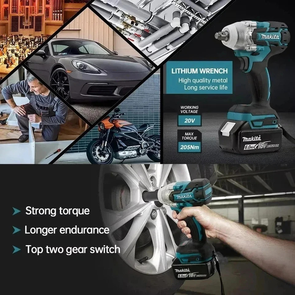 Makita 18V LXT DTW285 Brushless 1/2″ Impact Wrench | Sub-Compact Power Tool Only
