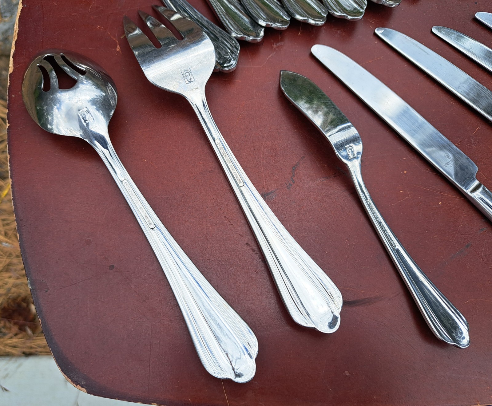 Waterford LINEAR 18/10 Stainless Flatware Vietnam Lot Of 25 Pieces