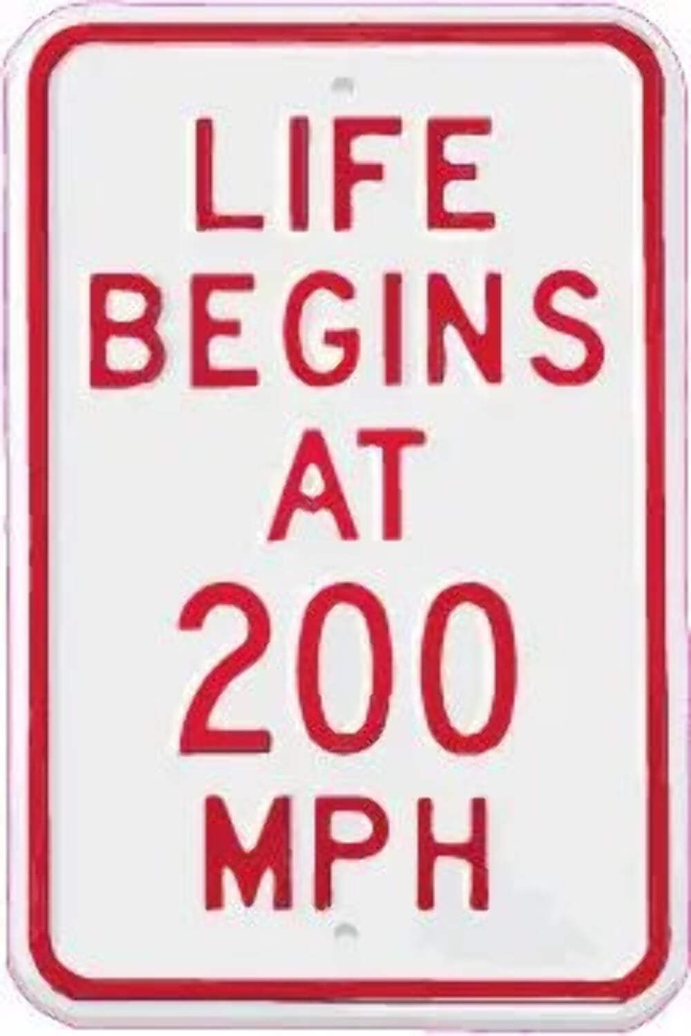 Life Begins at 200 MPH Decal