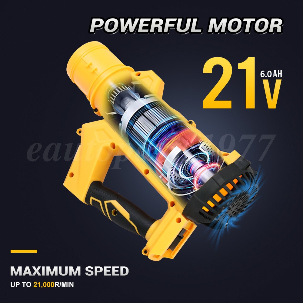 21V Cordless Leaf Blower,6-Speed Adjustment & LCD Display 650CFM/280MPH Velocity