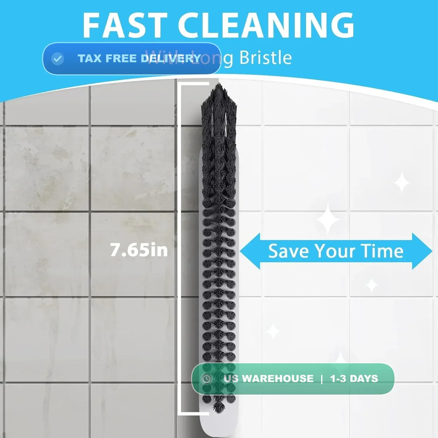 Grout Cleaning Brush, V Shape Stiff Grout Cleaner Brush for Floors Tile Grout Sc