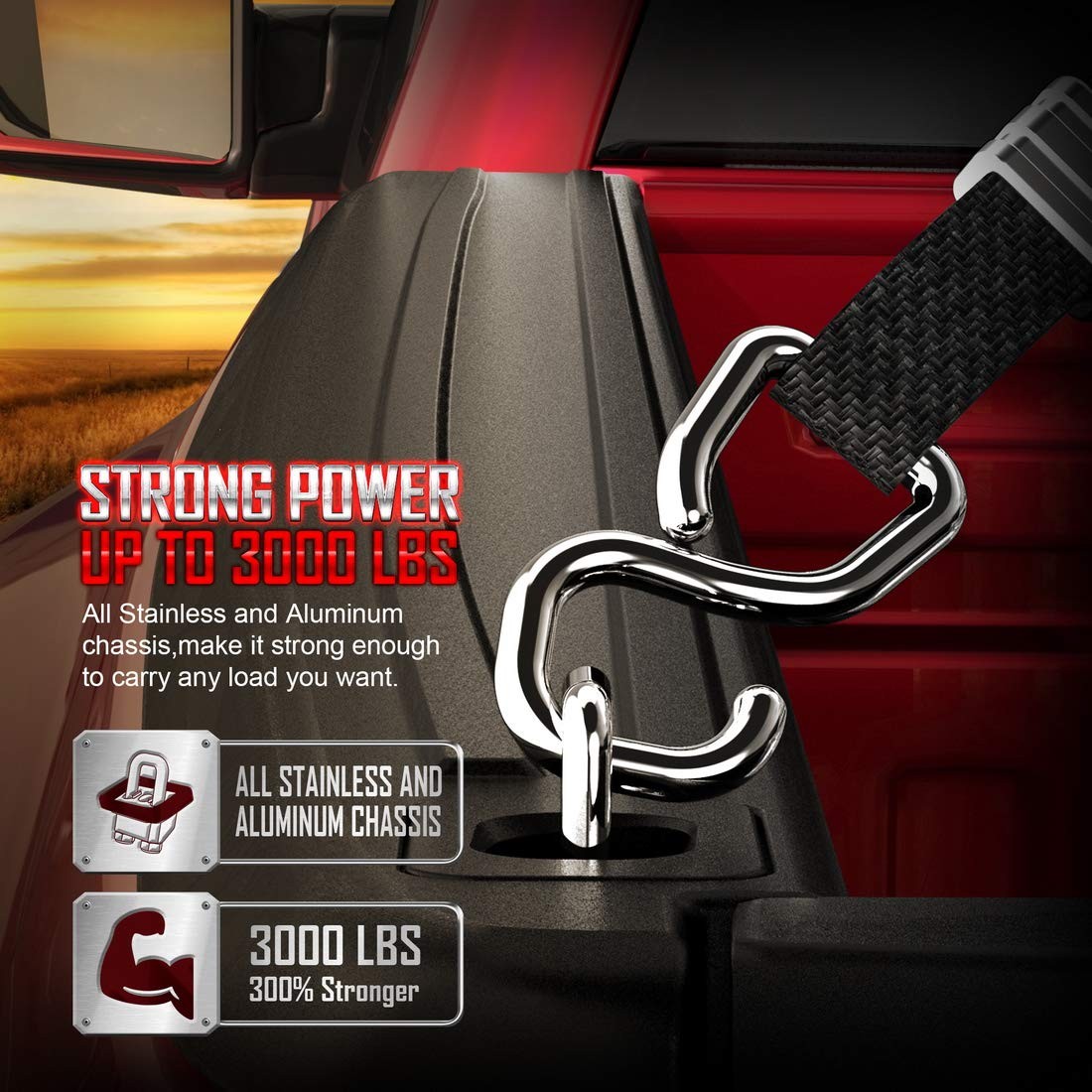 Tie Down Anchors 3000 LBS Capacity All Metal Compatible with 2019 Ram 1500