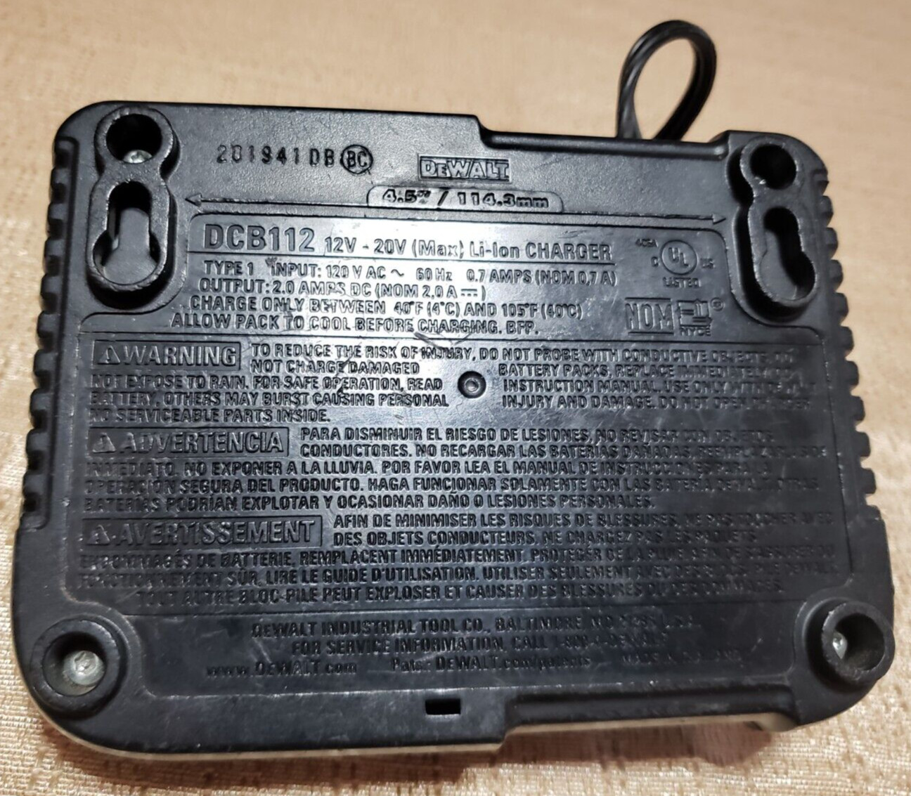 Good Used DeWalt DCB112 12v/20v MAX LITHIUM ION Li-ion BATTERY CHARGER