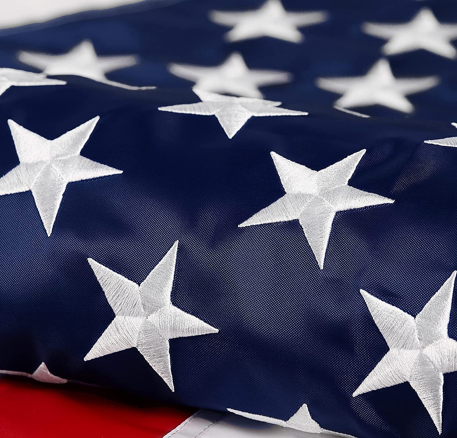 3×5 FT Outdoor Embroidered American Flag Made in USA Luxury Embroidered Star US