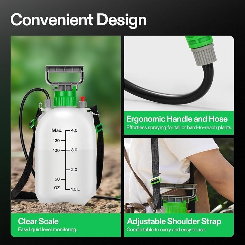Multi-Functional Pump Sprayer Plants Car Detailing Pet Bathing Easy Carry New