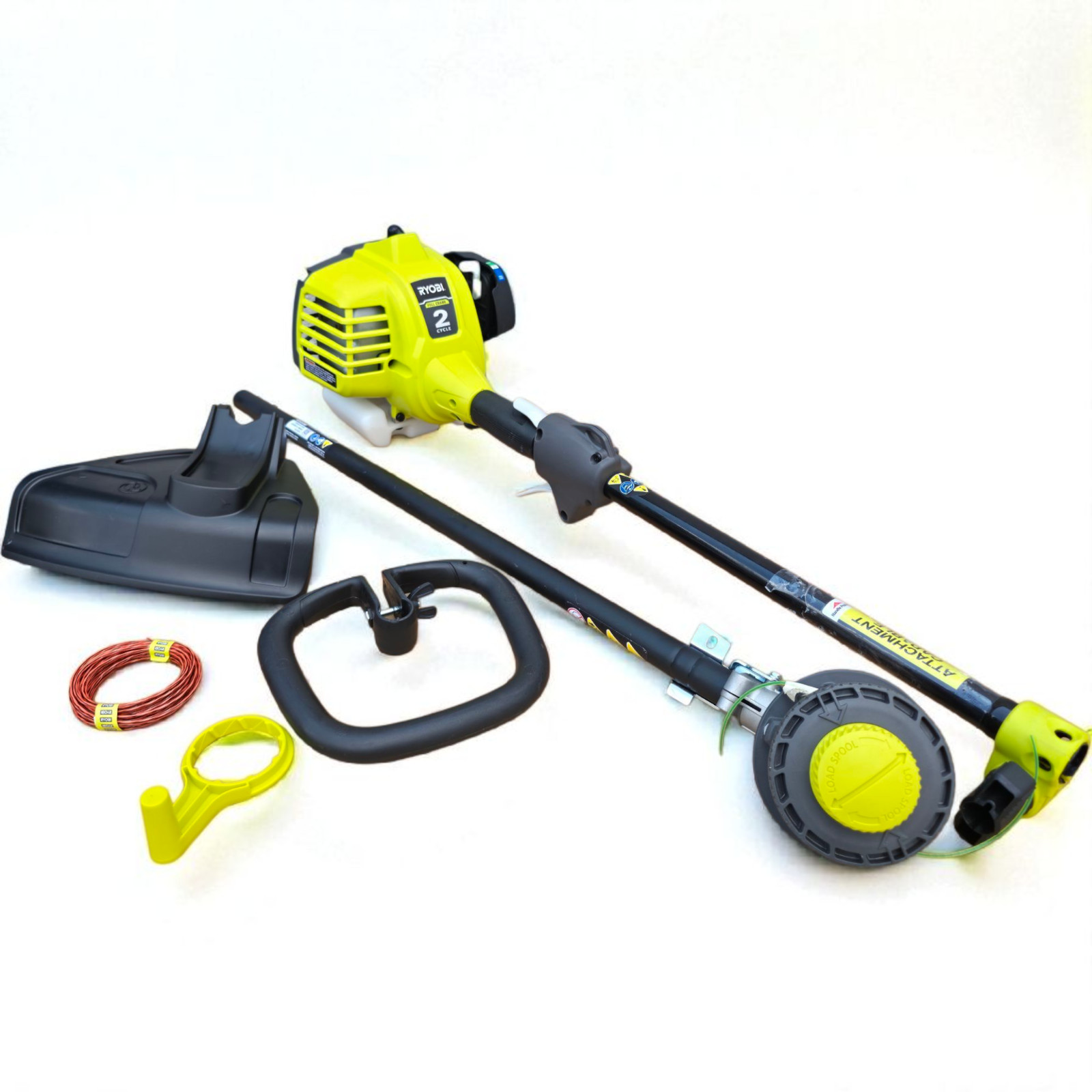 RYOBI String Trimmer 25cc 2-Cycle Gas-Powered Straight Shaft, Attachment Capable