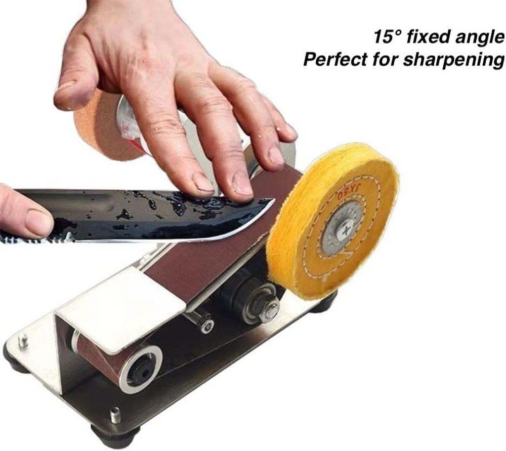 Mini Electric Grinder Belt Sander Polishing Grinding Knife DIY Sharpener Machine