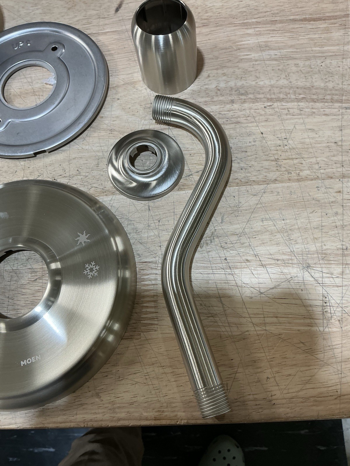 READ DESCRIPTION! MOEN Belfield M-CORE 3-Series Shower Trim Kit-Brushed Nickel