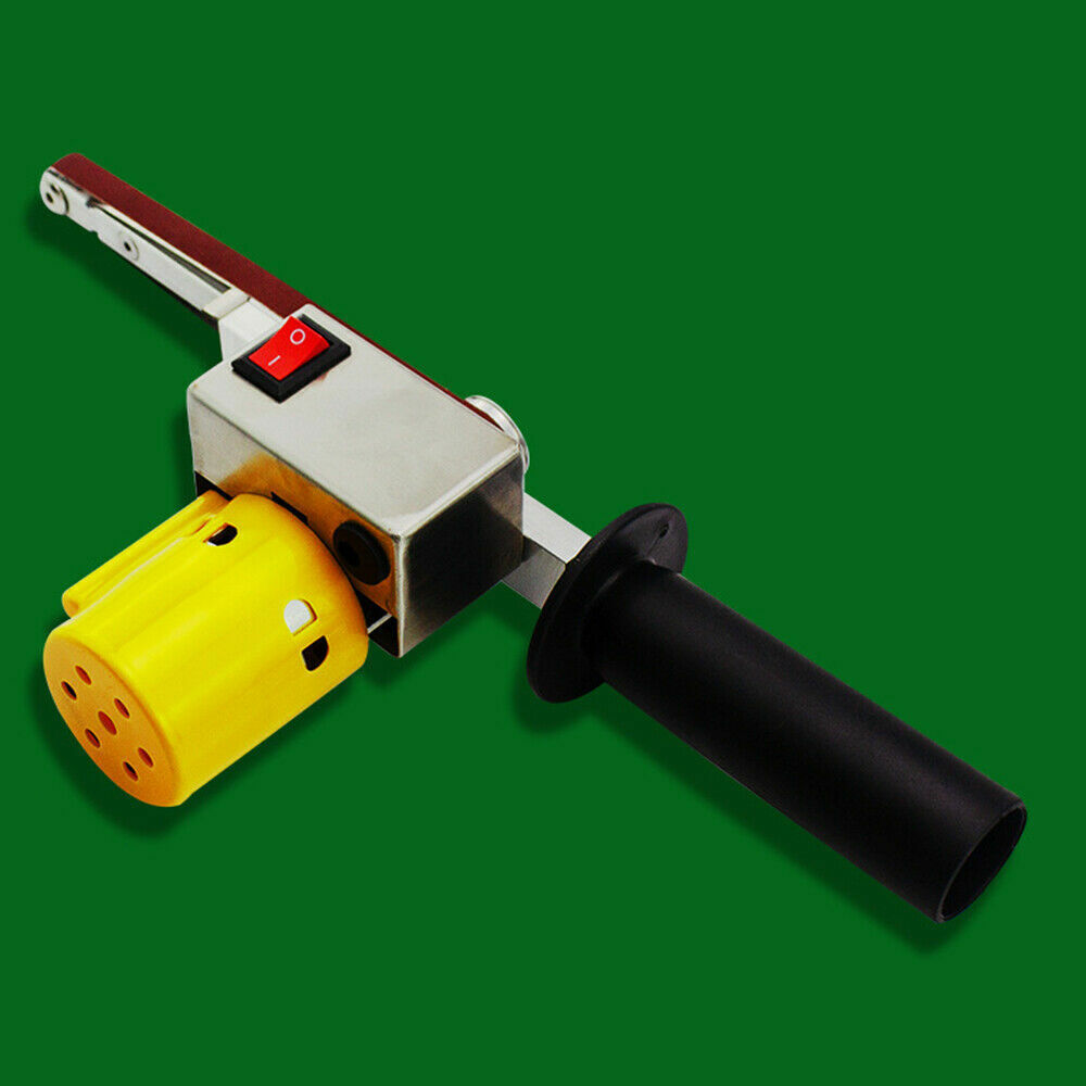 Electric Belt Sander Handheld Mini Grinder Small Machine + 10 Sanding Belts