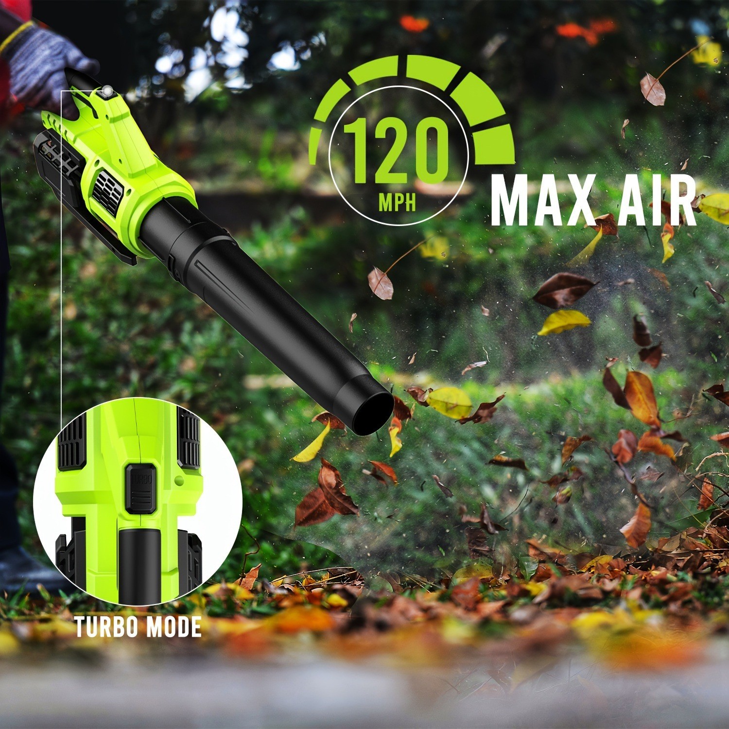 STEELITE 21V 120 MPH 400 CFM Cordless Leaf Blower/Sweeper with 4.0 Ah Battery