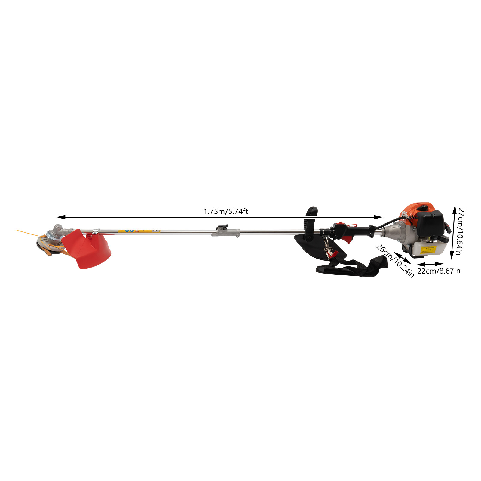 Gas Weed Trimmer Brush Cutter Lawn Edger Grass Trimmer Eater 26cc/33cc/43cc