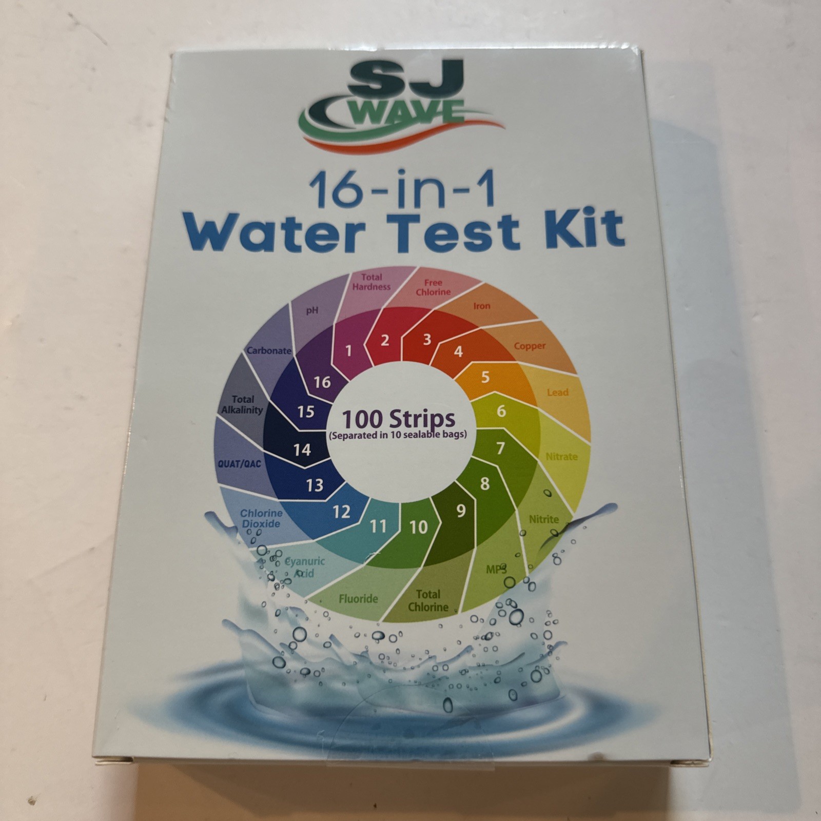 16 in 1 Water Test Kit 100 Strips Home Drinking Water Quality