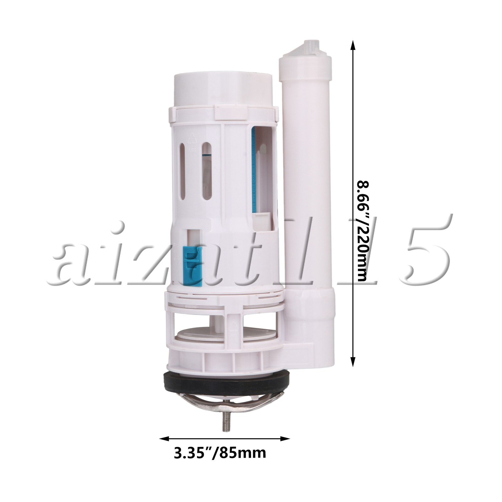 2pcs ABS Plastic 21cm Adjust Toilet Connected Water Tank Dual Flush Drain Valve