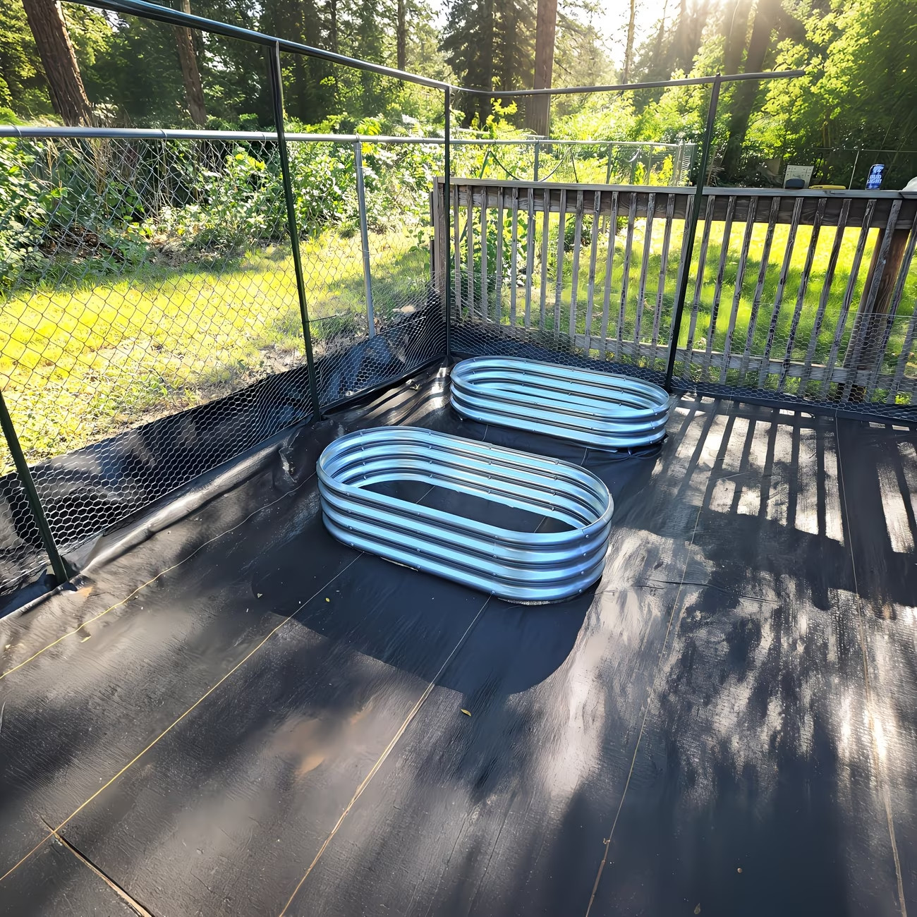 1/2/4 Pack Galvanized Raised Garden Bed Kit Oval Metal Planter Boxes Outdoor