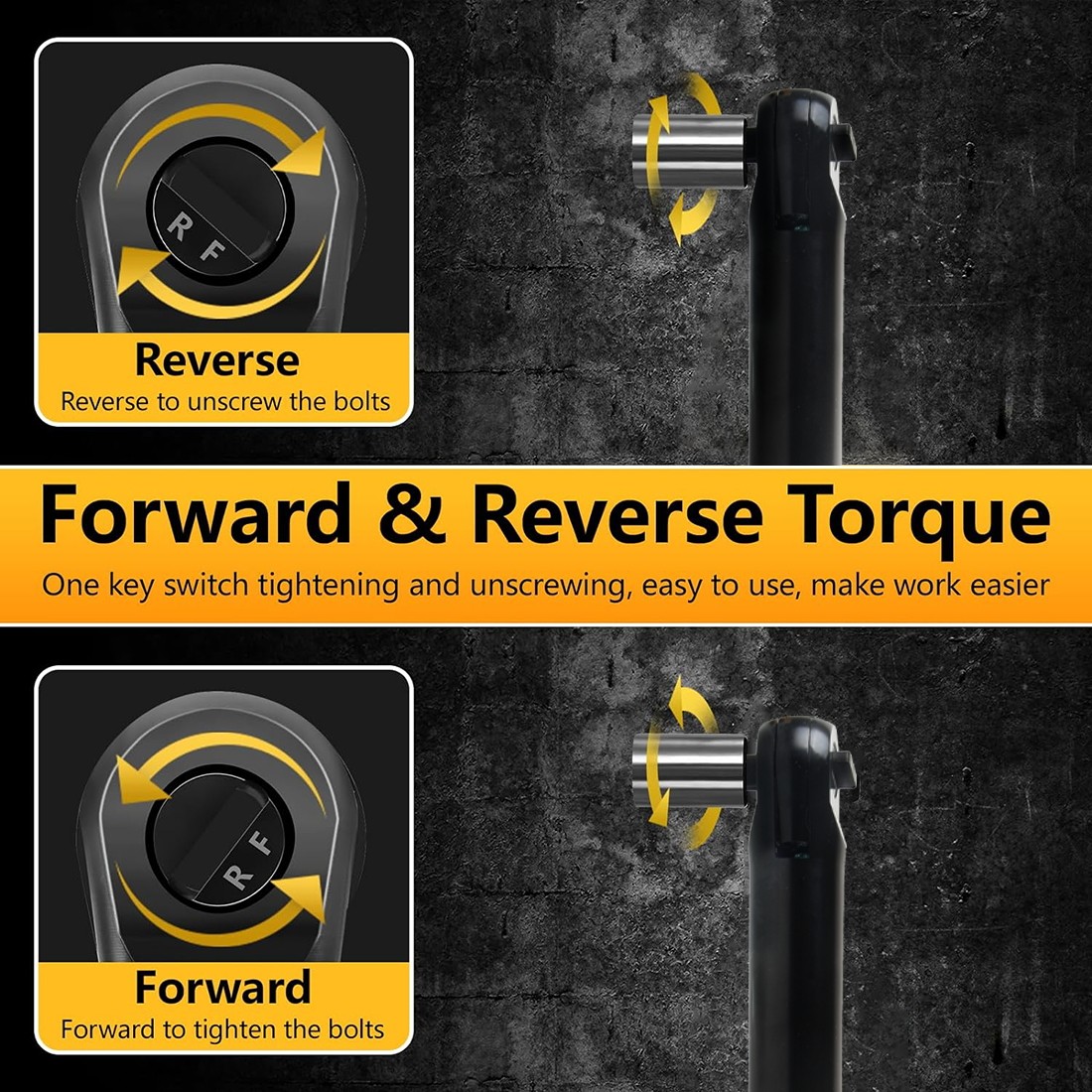 Brushless Cordless Ratchet Wrench Compatible DeWalt 20V MAX Battery Extended Too
