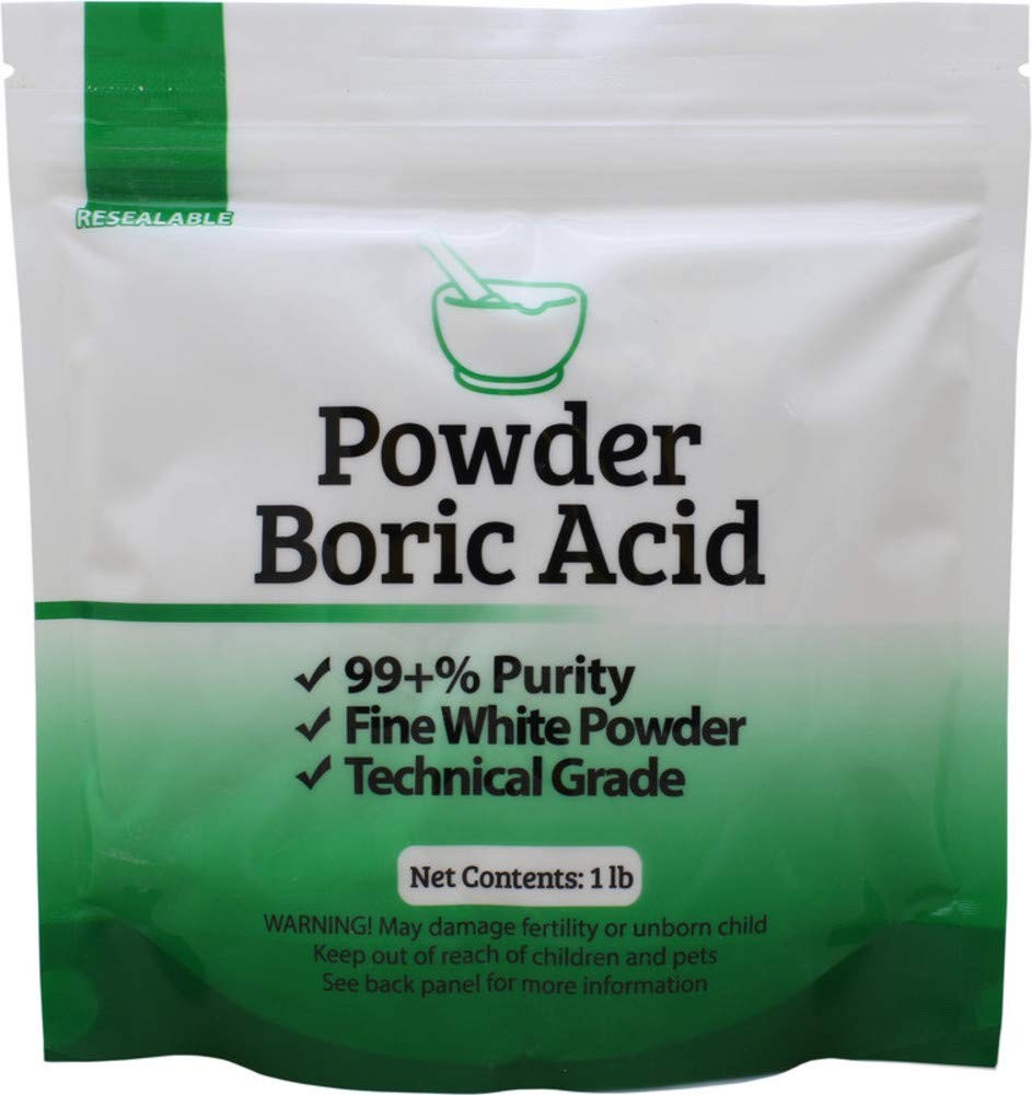 Boric Acid Powder H3BO3 Industrial Grade 99.9% Pure 1 lb pH Fireproofing Flux St
