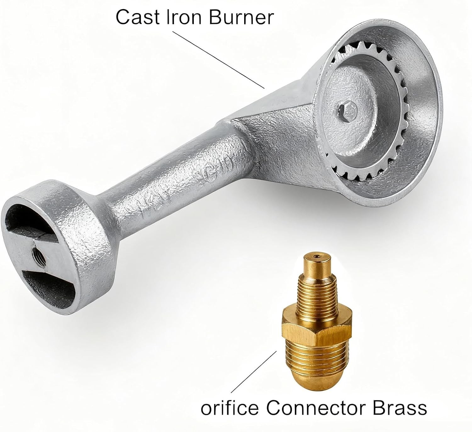 High Pressure Cast Iron Propane Round Burner Head w/ 20 PSI Regulator & 4FT Hose