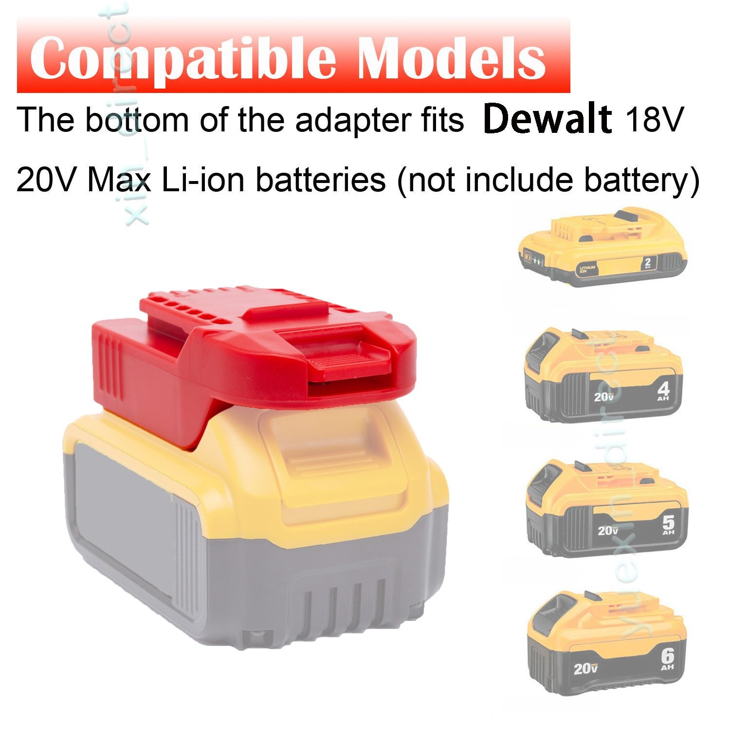 Battery Adapter Fits For Dewalt/Hercules 20V Battery To For Bauer 20V Power Tool