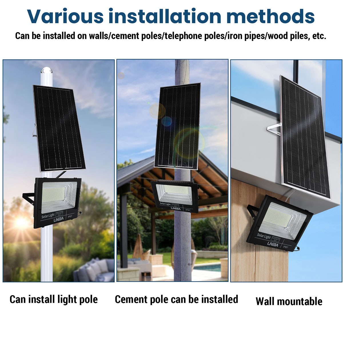 3000W 2000W Solar Lights Outdoor Security Flood Light Dusk to Dawn Solar Lamp