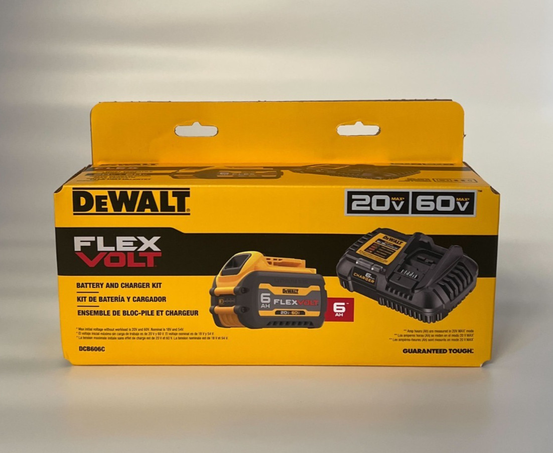 [NEW] (DCB606C) DEWALT20V/60V MAX* FLEXVOLT® 6Ah Battery Kit