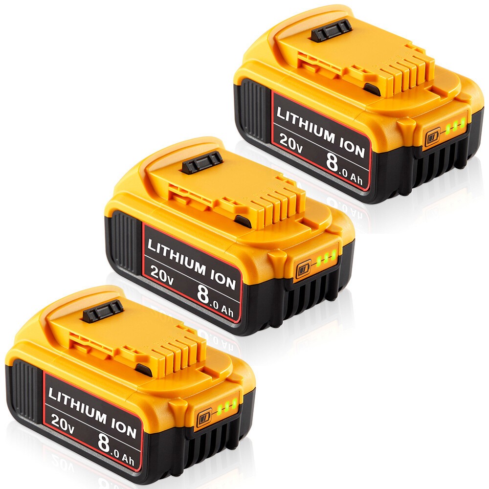 Pack For DeWalt DCB206-2 DCB205-2 20V 20 Volt Max XR 8.0AH Lithium Ion Battery