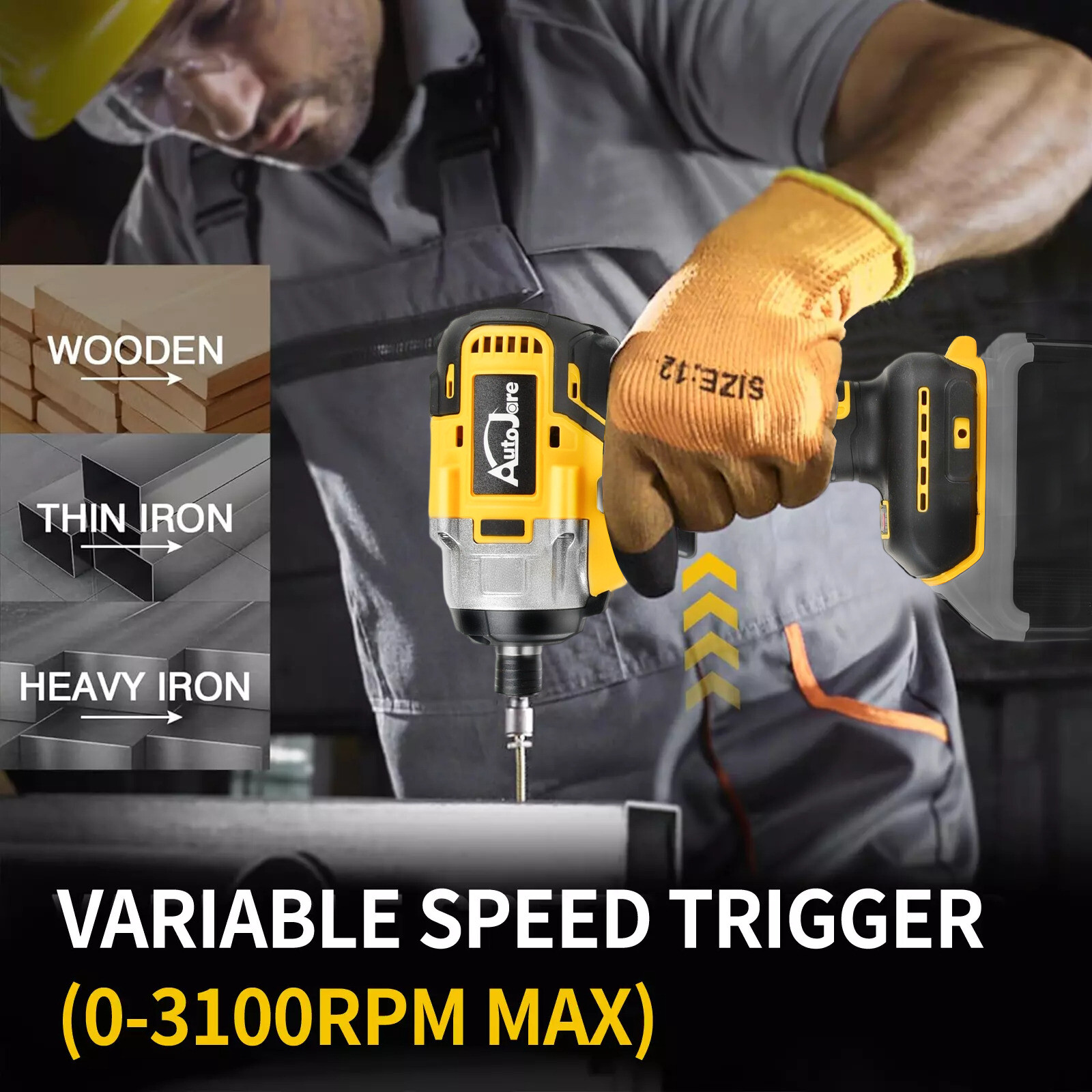Brushless Cordless Impact Driver,for Dewalt 20V Max Battery,1/4″ Compact,2 Speed