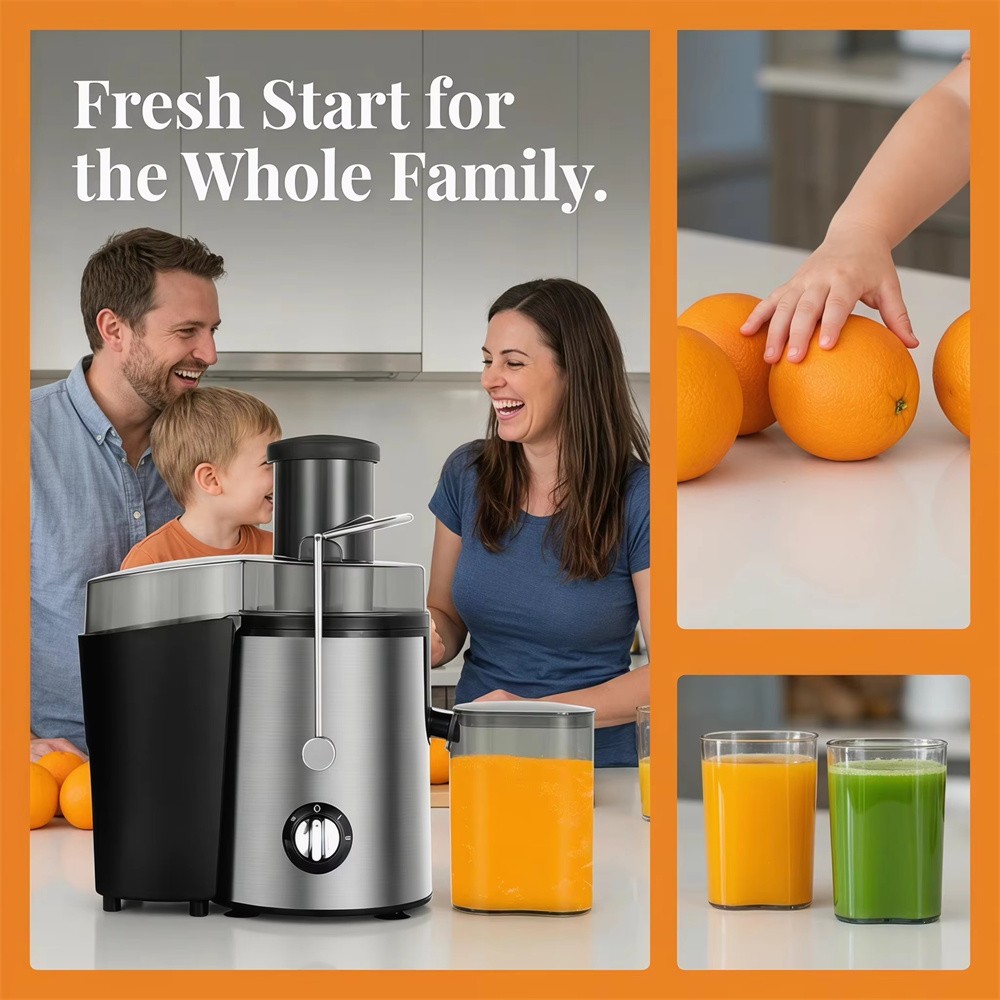 800W Electric Juicer Fruit Vegetable Blender Juice Extractor Machine 2 Speeds