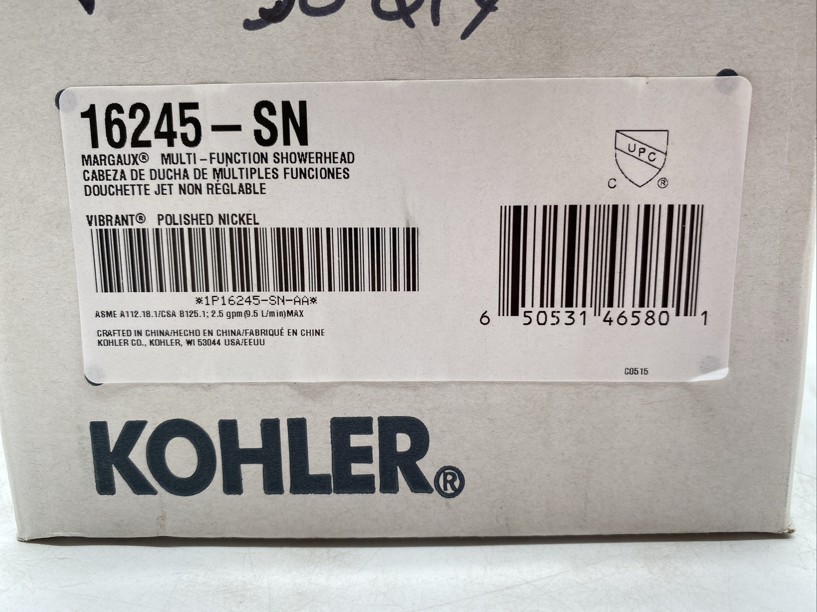Kohler Multi-Functional Showerhead Only 16245-SN Vibrant Polished Nickel