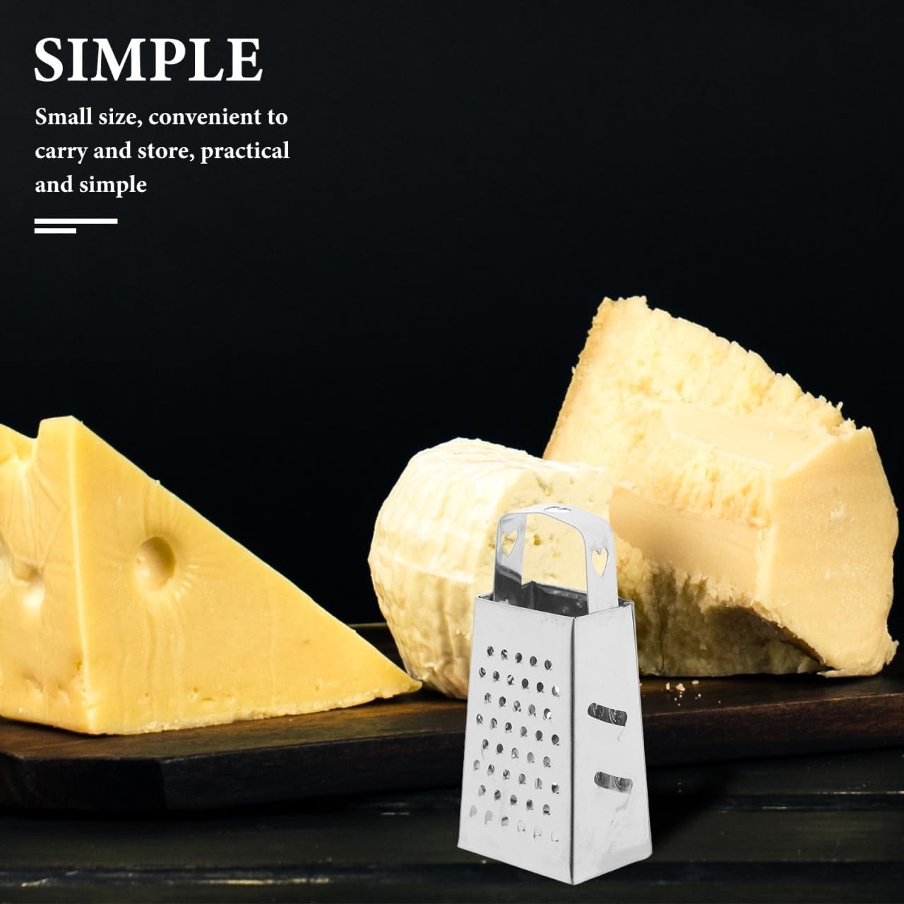 6pcs Mini Cheese Grater Set Stainless Steel 4-Sided Box Grater for Garlic Ginger
