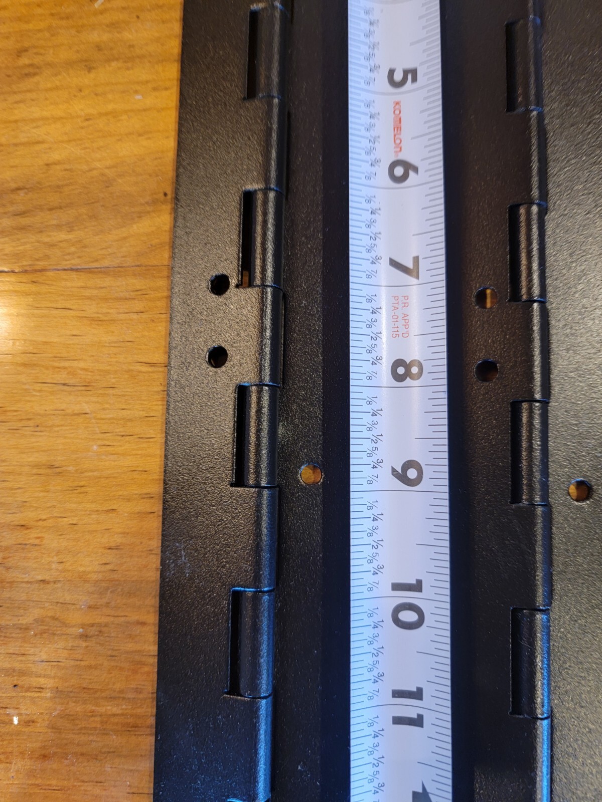 Black Piano Hinges 24Inch x 2 Inch 2PCS Heavy Duty Powder Coat Steel