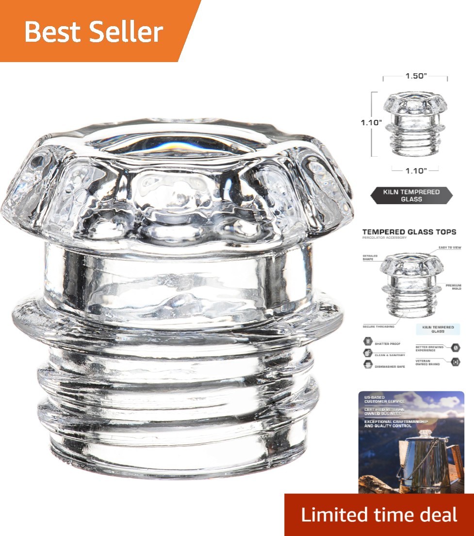 Dishwasher Safe Glass Top Replacement for Stylish Percolators – 1 Count