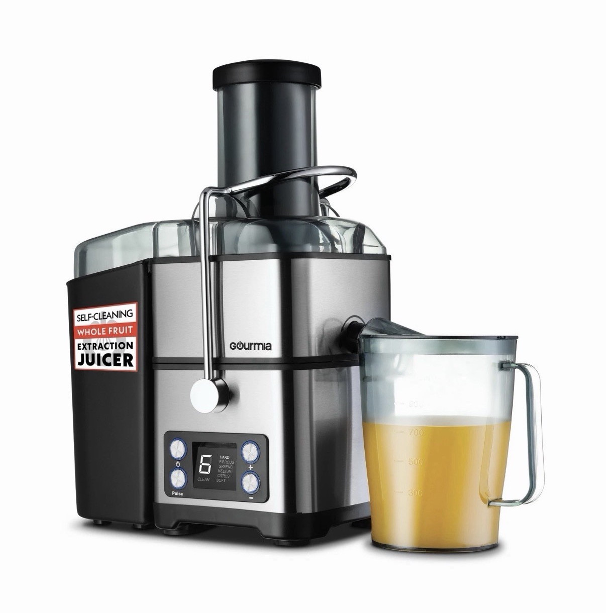 Gourmia Whole Fruit Extraction Centrifugal Juicer 800W 6-Speed Self-Cleaning