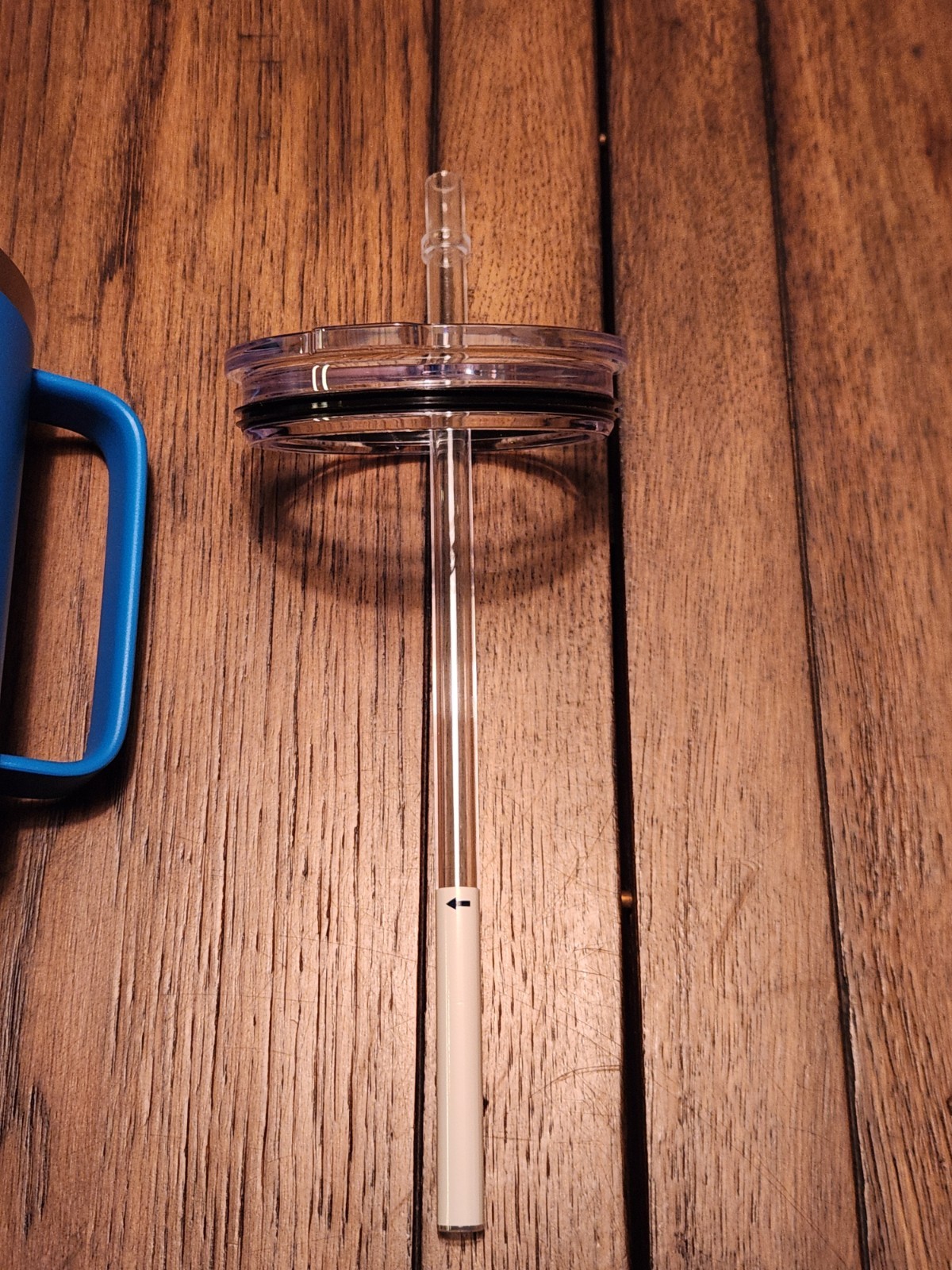 Yeti Rambler 42oz Blue Hand Held Drinking Coffee Mug Cup Wirh Lid + Straw