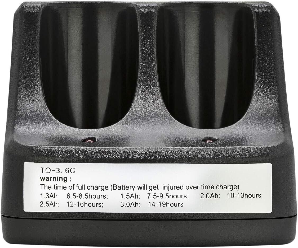 2pc 3.6v 1300mAh NiCd Battery for Black & Decker VP100 + 1pc Dual Port Charger