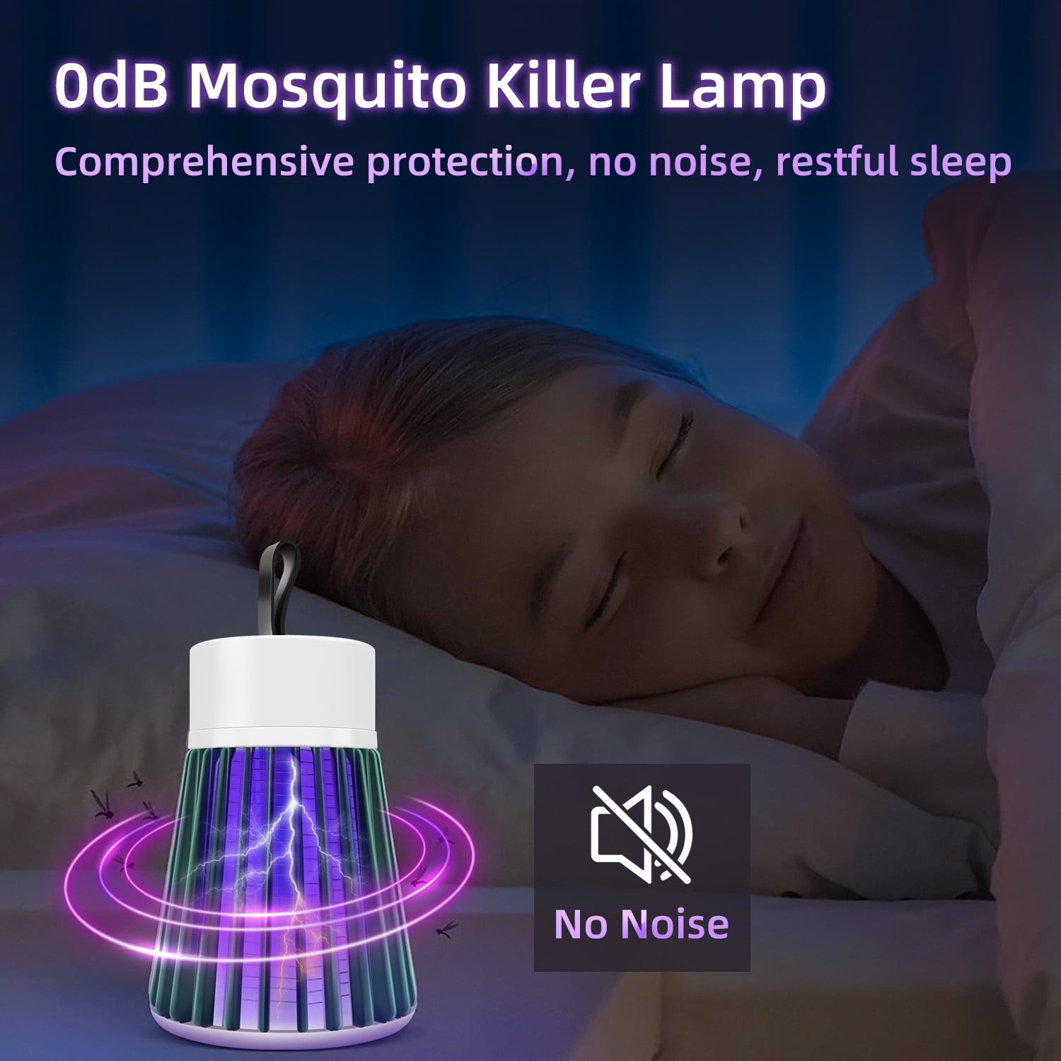 Bug Zapper Indoor Outdoor Electric Insert Killer Fly Mosquito Trap Light, White