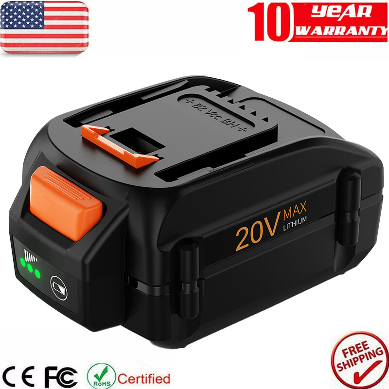 8.0Ah For WORX 20V MAX Extend Lithium Battery WA3520 WA3525 WA3575/Charger 3.0Ah
