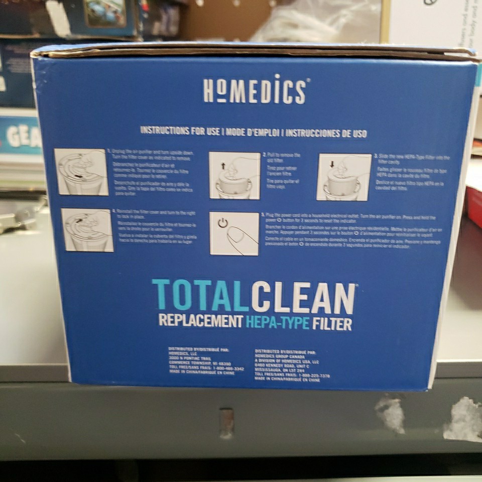 HOMEDICS TotalClean Replacement 99% HEPA-TYPE FILTER~AP-T10