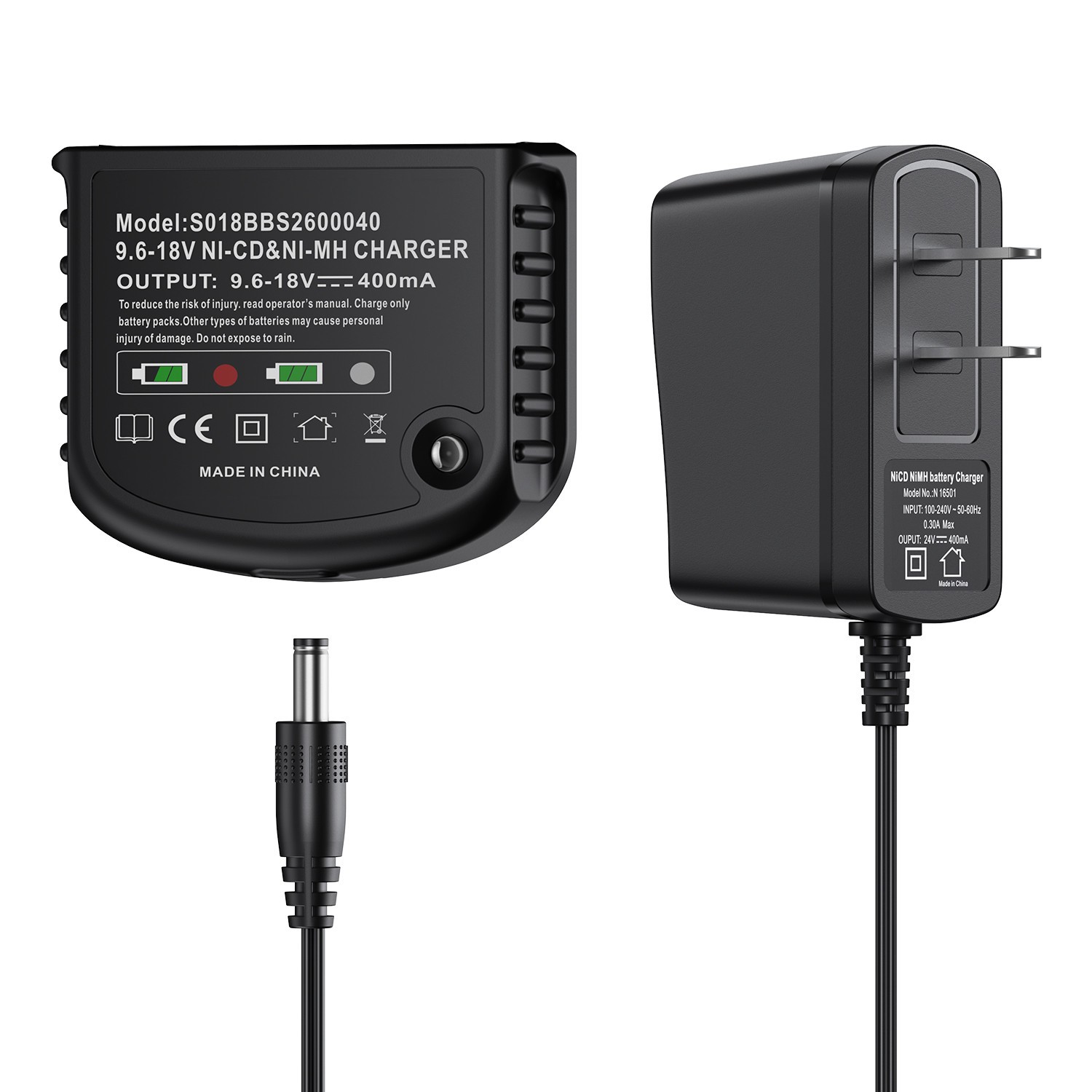 18V Battery Charger for Black & Decker 18 Volt HPB18-OPE 244760-00 Firestorm