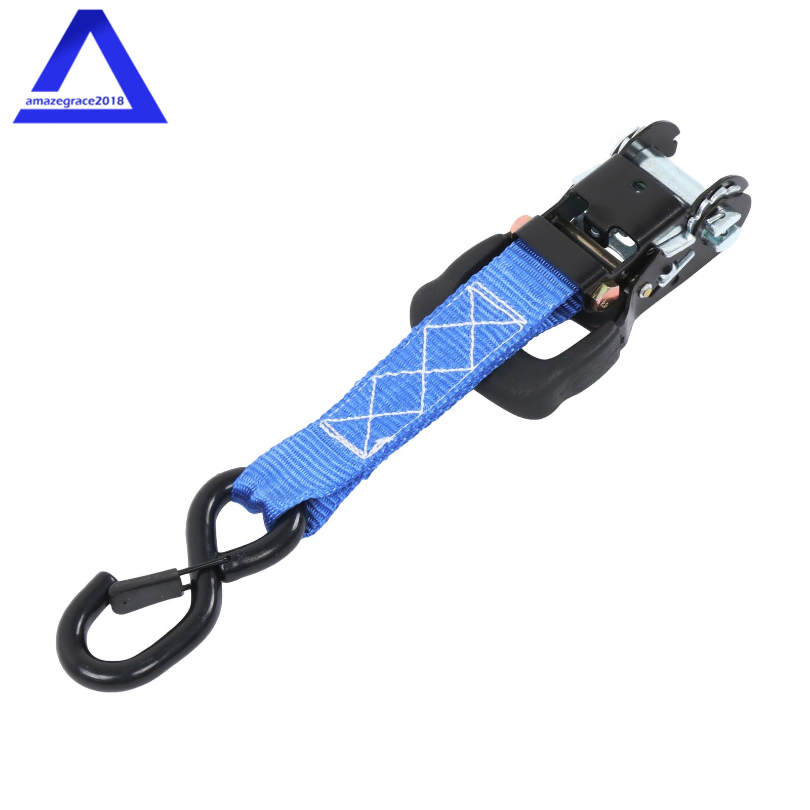 4 Pack 1.6″ × 15 Feet Heavy Duty Tie Downs 5208Lbs Ratchet Straps W/ S Hook Blue