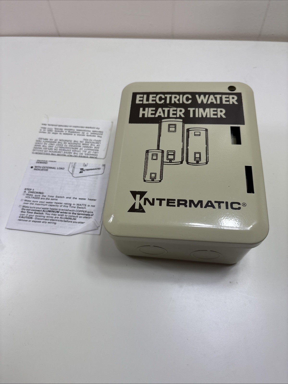 Intermatic Electric Water Heater Timer WH21 25A 250V Bypass Switch