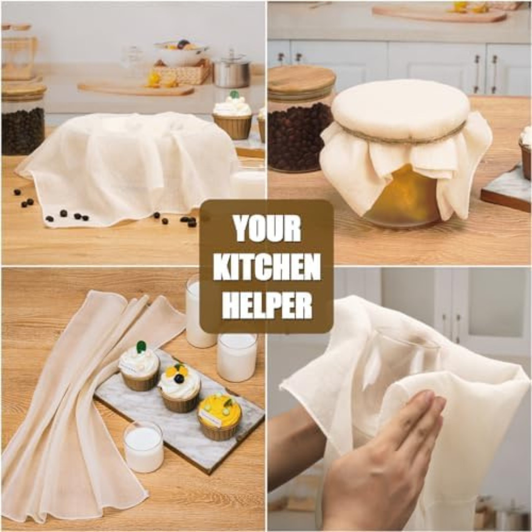 Cheese Cloths for Straining, 6PCS 20X20 Inch Grade 100 Cheese Cloth, Reusable Wa